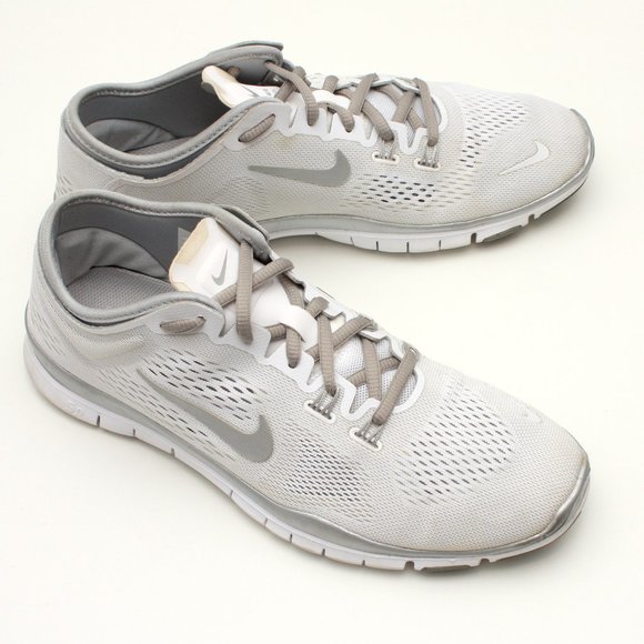Nike Free 5.0 TR Fit 4 Womens Running Shoes White Silver Metallic 629496 US 8 - Picture 1 of 9